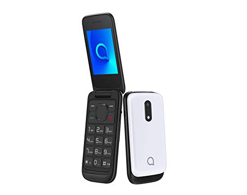 Alcatel 2053D - Teléfono Móvil Dual SIM de 2.4" (2G, RAM de 4 MB, Cámara VGA de 1.3 MP), Bluetooth, Blanco [Versión ES/PT]