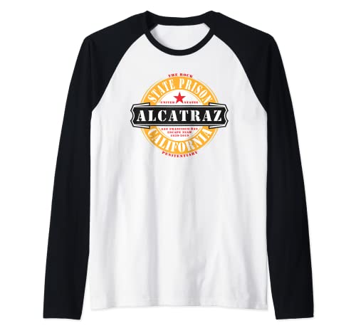 ALCATRAZ SAN FRANCISCO USA United States prisioneros Camiseta Manga Raglan