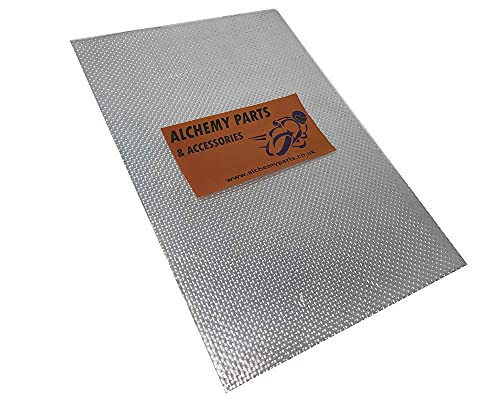 Alchemy Parts Protección Térmica Hoja 100cm x 33cm - Autoadhesivo Escape & Motor Aluminio - Reflectante - Ideal para Moto Carenado Y Coche