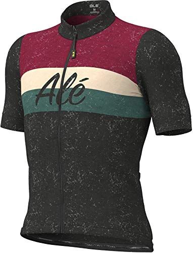 Alé Cycling Classic Storica 2021 - Maillot de ciclismo de manga corta para hombre, color negro, Negro , small