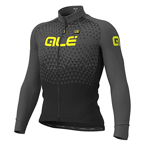 Alé Cycling Solid Summit - Maillot de manga larga para hombre, color negro y gris, talla L 2020