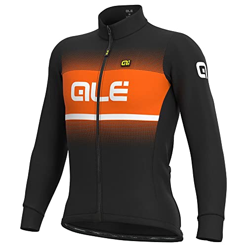 Alé Maillot ciclismo SOLID-BLEND negro/naranja fluorescente, talla XL