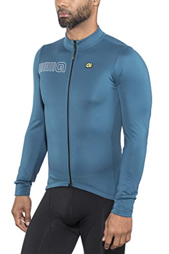 Ale Solid Block Maillot Manga Larga para Hombre, Azul, 160/169