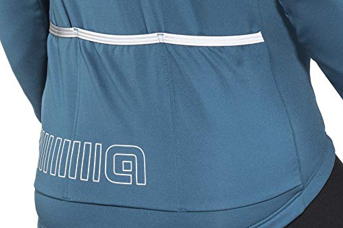 Ale Solid Block Maillot Manga Larga para Hombre, Azul, 160/169