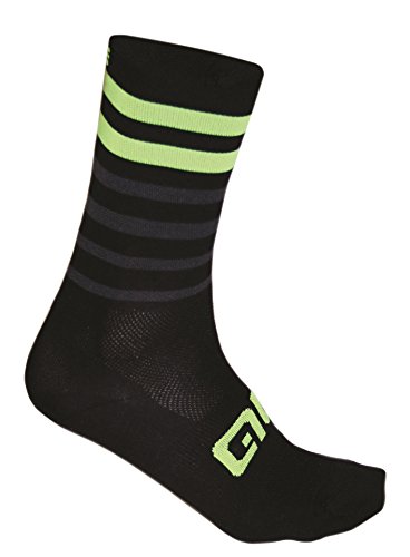 Ale Speed Fondo Calcetines (SS17) - Negro/Amarillo - L (44-47)