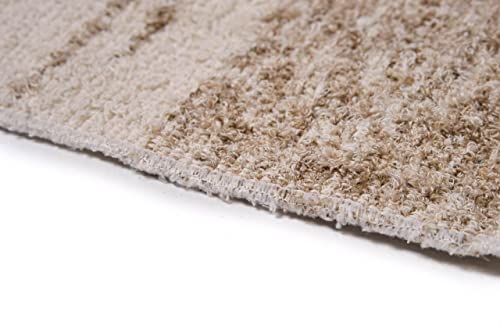 Alfombra de baño Artesanal, Ducha y Exterior, de algodón Suave Muy Absorbente, Fabricada a Mano en España, Lavable en Lavadora y Secado rápido (Marrón Tierra Andina)