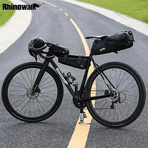 Alforjas Bicicleta Impermeable 4pc / set bicicleta de carretera larga distancia en bicicleta bolso fija a prueba de agua de gran capacidad for el tubo del sillín del marco del bolso del manillar