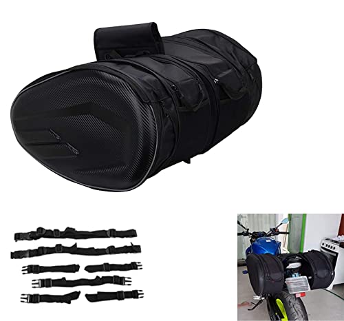 Alforjas de equipaje con fundas impermeables, 36-58 l, compactas, extensibles, para viajes de larga distancia, para motocicletas Suzuki y Yamaha