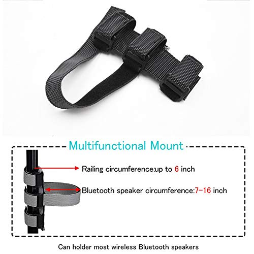 Alicer - Cinturón de bicicleta con soporte para altavoz, soporte para biberones de bicicleta para cochecito, correa ajustable para la mayoría de altavoces inalámbricos Bluetooth