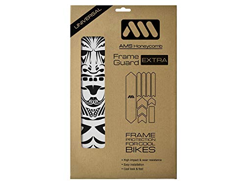 All Mountain Style AMS Protector de Cuadro Extra – Protege tu bicicleta de posibles arañazos y golpes, Transparente/Maori