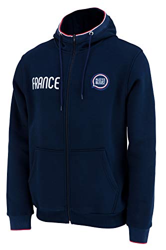 Allez Les Bleus - Sudadera con capucha para hombre, Hombre, azul, medium