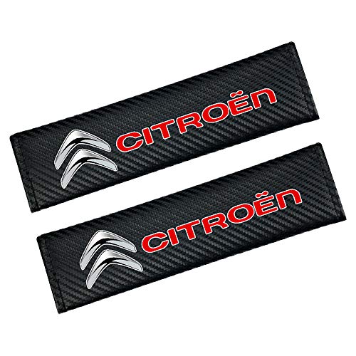 Almohadillas para cinturón de seguridad con efecto de fibra de carbono estilo Racing C1 C3 C4 Cactus C-Zero Berlingo Multispace Picasso Spacetourer