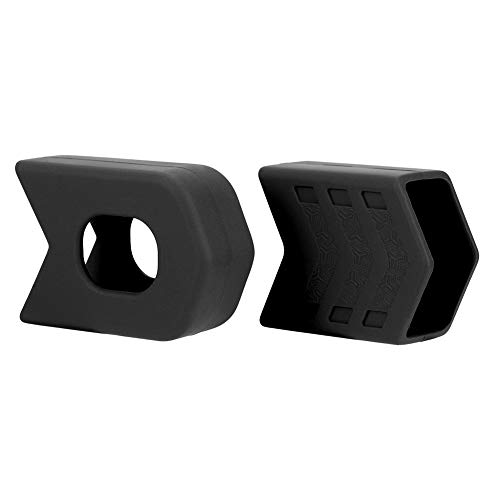 Alomejor 1 Piar Crank Cover Protector de Brazo de Funda Protectora para Bicicleta de Silicona para la mayoría de Las Bicicletas Mountain Road(Black)