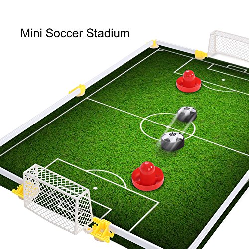 Alomejor Juego de fútbol Table Air Power con 2 Puertas con Disco Flotante y Parachoques de Espuma para niños, niñas, Juguetes, Regalos