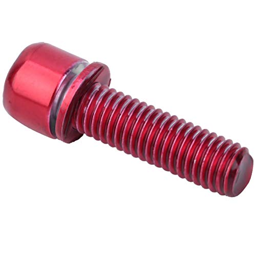 Alomejor M5x18mm Tornillo de vástago de Bicicleta Perno de vástago de Bicicleta Piezas de Manillar de dirección de Bicicleta con Espaciador(Rojo)