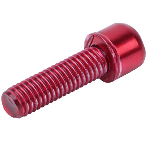 Alomejor M5x18mm Tornillo de vástago de Bicicleta Perno de vástago de Bicicleta Piezas de Manillar de dirección de Bicicleta con Espaciador(Rojo)