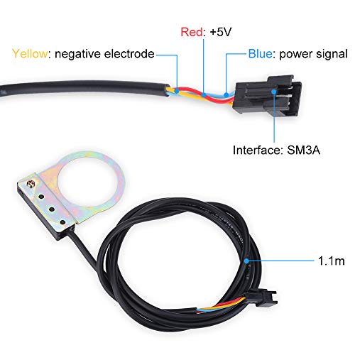 Alomejor Sensor de Asistente de Bicicleta eléctrica Pedal de Bicicleta eléctrica 8 imanes Sensor de Velocidad de Asistente de Bicicleta eléctrica para Bicicleta eléctrica Bicicleta de montaña