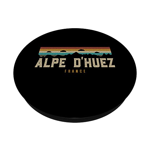 Alpe D'Huez Vintage Montañas Senderismo Camping Francia Retro PopSockets PopGrip Intercambiable