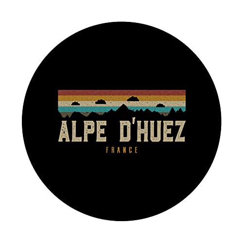 Alpe D'Huez Vintage Montañas Senderismo Camping Francia Retro PopSockets PopGrip Intercambiable