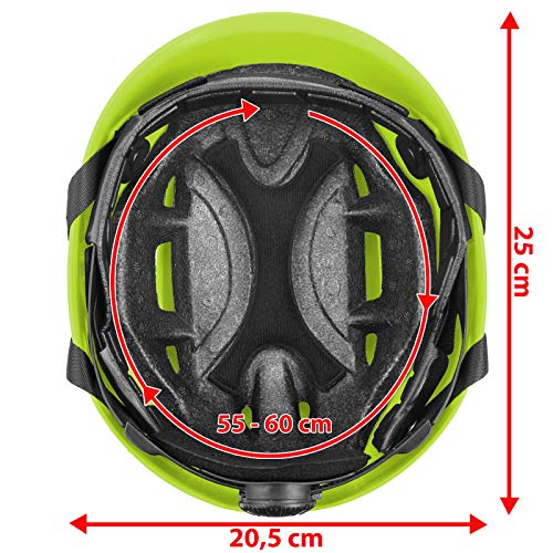 ALPIDEX Casco de Escalada Universal para Mujer y Hombre Casco ferrata en Amarillo