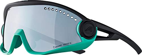ALPINA, 5W1NG CM+ Gafas Deportivas, Black Turquoise, One Size, Unisex-Adult (A8656)