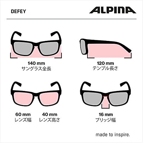 ALPINA adultos unisex, DEFEY gafas deportivas, tin matt-black, talla única