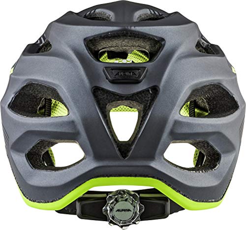 Alpina Carapax JR. Casco de Ciclismo, Unisex-Youth, Black-Neon Yellow, 51-56