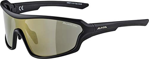 Alpina LYRON SHIELD P - Gafas deportivas unisex para adultos, color negro, talla única