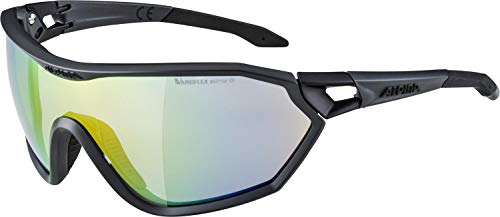 Alpina S-Way L VLMRB Gafas Deportivas, Unisex Adultos, Carbón Mate-Negro, talla única