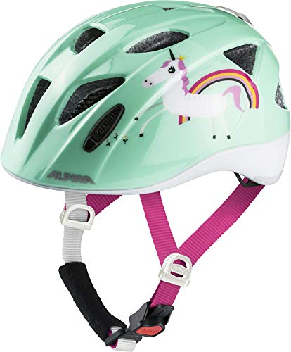 Alpina XIMO Flash Casco de Bicicleta, Girls, Mint Unicorn, 47-51