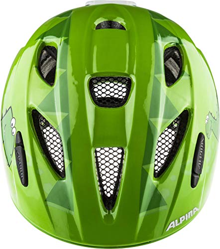 Alpina XIMO Flash Casco de Bicicleta, Unisex-Youth, Green Dino, 49-54