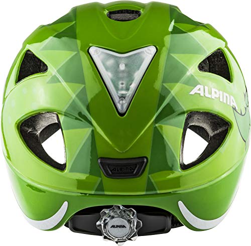 Alpina XIMO Flash Casco de Bicicleta, Unisex-Youth, Green Dino, 49-54