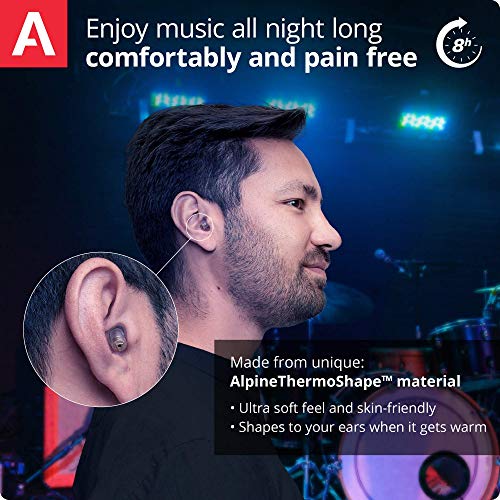 Alpine MusicSafe Pro Tapones para los oídos para músicos - Mejora tu experiencia musical con tres filtros intercambiables - Protección auditiva Hipoalergénico - Tapones reutilizables - Transparente