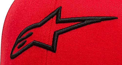 Alpinestar Ageless Hat Gorra Flexfit Visera Curva Logo Bordado 3D, Hombre, Red, S/M