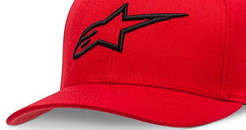 Alpinestar Ageless Hat Gorra Flexfit Visera Curva Logo Bordado 3D, Hombre, Red, S/M
