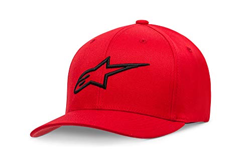 Alpinestar Ageless Hat Gorra Flexfit Visera Curva Logo Bordado 3D, Hombre, Red, S/M
