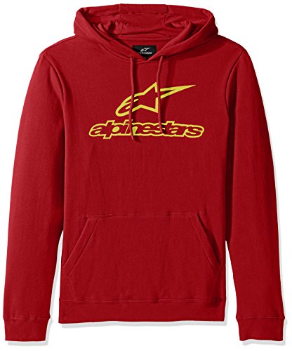 Alpinestar Always Fleece Sudadera, Hombre, Rojo/Amarillo, M