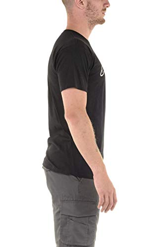 Alpinestar Blaze Classic tee Camiseta de Manga Corta con Logo de Corte Moderno, Hombre, Black/Grey, L