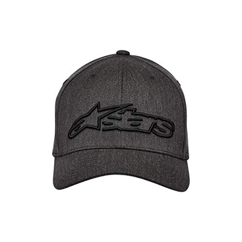 Alpinestar Blaze Flexfit Hat Gorra Flexfit Visera Curva Logo Bordado 3D, Hombre, dk Heather Gray/Black, LXL