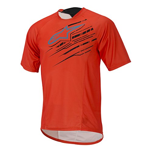 Alpinestars Mesa Maillot Manga Corta, Hombre, 1762515, Azul Zafiro Naranja Picante, L