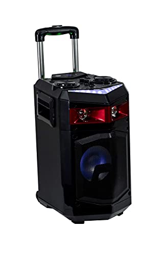 Altavoz Trolley con Ruedas PORTATIL Altavoces USB Bluetooth Karaoke LED 60W