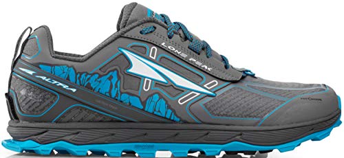 Altra Men's Lone Peak 4 Low RSM Waterproof Trail Running Shoe, Gray/Blue - 12.5 D(M) US