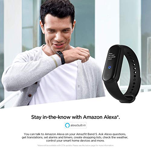 Amazfit Band 5 Pulsera Actividad Inteligente, Unisex Adulto, Negro, Talla única