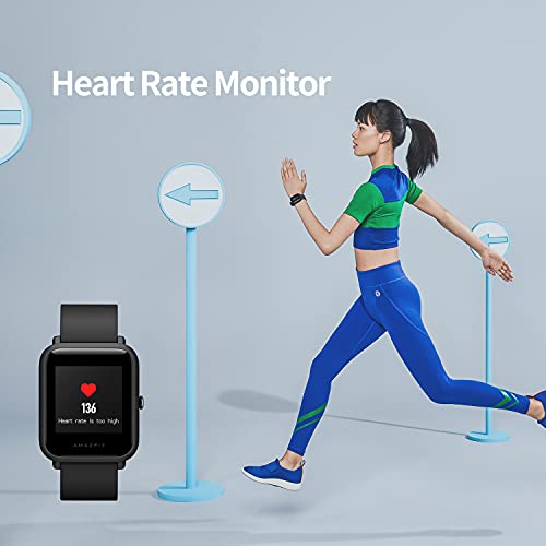 Amazfit Bip S Smartwatch 5ATM GPS GLONASS -Reloj inteligente con bluetooth y conectividad con Android e iOS - Version Global (Negro)