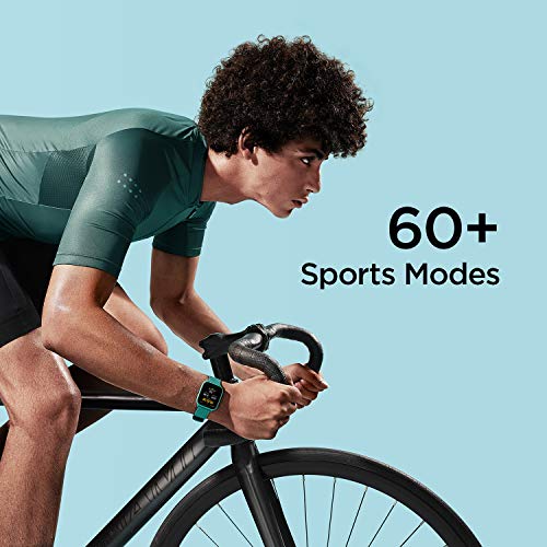 Amazfit Bip U Series Smartwatch Fitness Reloj Inteligente 60+ Modos Deportivos 1.43" Pantalla táctil a Color Grande 5 ATM (SpO2) Oxígeno en Sangre Frecuencia Cardíaca, Verde