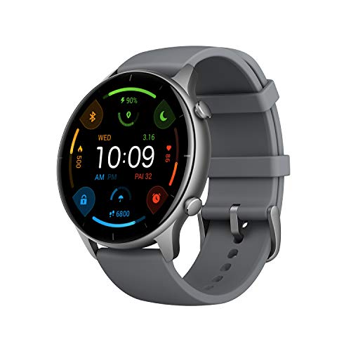 Amazfit GTR 2e Smartwatch Reloj Inteligente 90 Modos Deportivo 5 ATM Duración de la batería 25 Días Medición de la saturación de oxígeno en Sangre, Gris