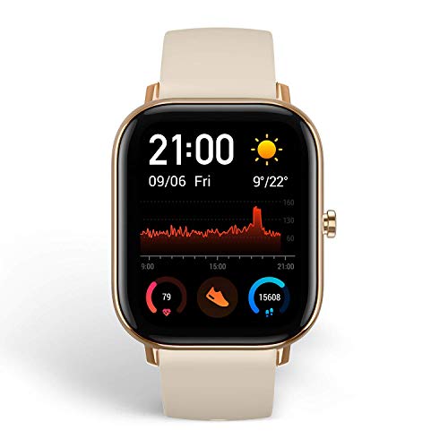 Amazfit GTS Reloj Smartwactch Deportivo | 14 días Batería | GPS+Glonass | Sensor Seguimiento Biológico BioTracker™ PPG | Frecuencia Cardíaca | Natación | Bluetooth 5.0 (iOS & Android) GOLD