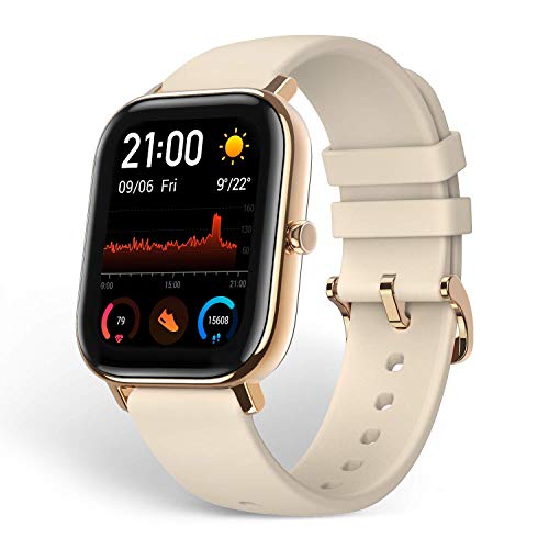 Amazfit GTS Smartwatch Fitness tracker con multitud de perfiles de actividad físcia y con GPS embebido, resistencia al agua 5 ATM (Oro)