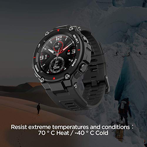 Amazfit T-Rex Smartwatch Pulsera Inteligente Reloj deportativo Monitor de Sueño Notificación Llamada y Mensaje para Andriod iOS-Negro