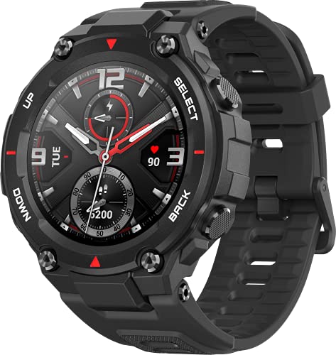 Amazfit T-Rex Smartwatch Pulsera Inteligente Reloj deportativo Monitor de Sueño Notificación Llamada y Mensaje para Andriod iOS-Negro